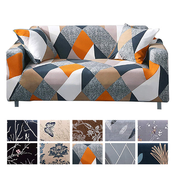 NEWEEN Sofa Cover High Stretch Elastic Fabric 1 2 3 Seater Sofa Slipcover Chair Loveseat Couch Cover Polyester Spandex Furniture Protector Cover with 1 Pillowcase (1 Seater, Checkerboard)