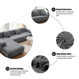 NEWEEN Sofa Cover Slipcover Stretch Elastic 1/2/3/4Seater Chair Loveseat Sofa Couch Furniture Protector Fit, Sofa Slipcover