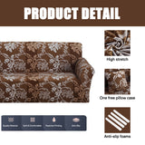 NEWEEN Sofa Cover High Stretch Elastic Fabric 1 2 3 Seater Sofa Slipcover Chair Loveseat Couch Cover Polyester Spandex Furniture Protector Cover with 1 Pillowcase (1 Seater, Checkerboard)