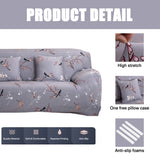 NEWEEN Sofa Cover High Stretch Elastic Fabric 1 2 3 Seater Sofa Slipcover Chair Loveseat Couch Cover Polyester Spandex Furniture Protector Cover with 1 Pillowcase (1 Seater, Checkerboard)