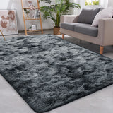 Debonair Super Soft Shaggy Rugs Fluffy Carpets 5x8 Feet Indoor Modern Plush Area Rugs for Living Room Bedroom Kids Room Nursery Home Decor Upgrade Anti-Skid Rectangular Fuzzy Rug, Dark Grey