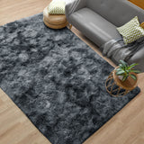 Debonair Super Soft Shaggy Rugs Fluffy Carpets 5x8 Feet Indoor Modern Plush Area Rugs for Living Room Bedroom Kids Room Nursery Home Decor Upgrade Anti-Skid Rectangular Fuzzy Rug, Dark Grey