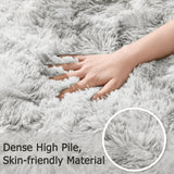 Debonair Super Soft Shaggy Rugs Fluffy Carpets 5x8 Feet Indoor Modern Plush Area Rugs for Living Room Bedroom Kids Room Nursery Home Decor Upgrade Anti-Skid Rectangular Fuzzy Rug, Dark Grey