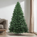 8ft Christmas Tree 1138 Branches Artificial Tree with Metal Stand, Indoor Outdoor Christmas trees Green