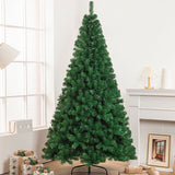 8ft Christmas Tree 1138 Branches Artificial Tree with Metal Stand, Indoor Outdoor Christmas trees Green