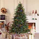 8ft Christmas Tree 1138 Branches Artificial Tree with Metal Stand, Indoor Outdoor Christmas trees Green